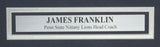 James Franklin Penn State Signed/Inscribed 16x20 Photo Framed JSA 164007