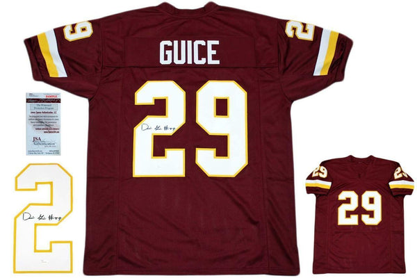 Derrius Guice Autographed SIGNED Jersey - Burgundy - JSA Witnessed Authentic