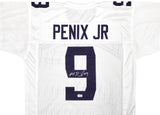 WASHINGTON MICHAEL PENIX JR. AUTOGRAPHED WHITE JERSEY BECKETT WITNESS QR 222053