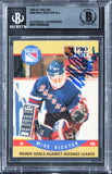 Rangers Mike Richter Authentic Signed 1990 Pro Set #398 Card BAS Slabbed