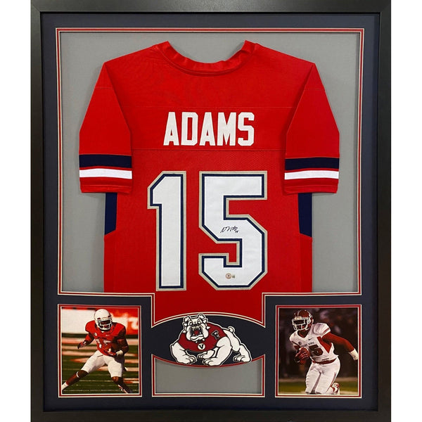 DaVante Adams Autographed Signed Framed Fresno State St. Jersey BECKETT