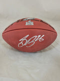 SAQUON BARKLEY SIGNED EAGLES SUPER BOWL LOGO NFL DUKE AUTHENTIC FOOTBALL BECKETT