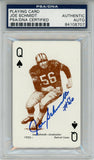 Joe Schmidt Autographed 1963 Stancraft Queen of Spades Card PSA Slab 43566