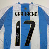 Autographed/Signed Alejandro Garnacho Argentina Blue Jersey Beckett COA #2