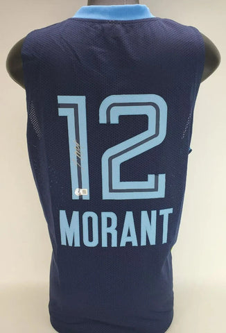 Ja Morant Signed Memphis Grizzlies Jersey (Beckett) 2020 NBA Rookie o/t Year