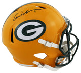 Packers Christian Watson Signed Full Size Speed Rep Helmet W/ Case BAS Witness