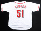 Brady Singer Signed Cincinnati Reds White Home Jersey (Beckett) Starting Pitcher