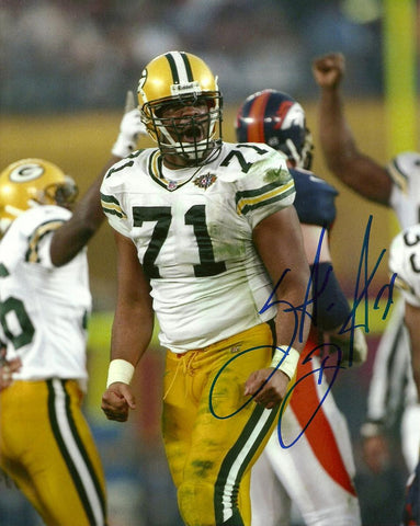 Packers SANTANA DOTSON Signed 8x10 Photo #2 AUTO ~ Super Bowl XXXI Champ