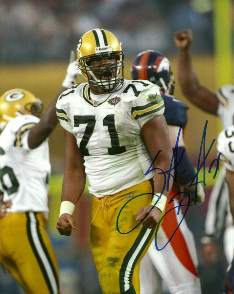 Packers SANTANA DOTSON Signed 8x10 Photo #2 AUTO ~ Super Bowl XXXI Champ