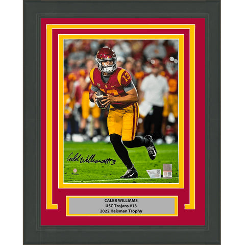 Framed Autographed Caleb Williams USC Trojans 8x10 Photo Fanatics COA