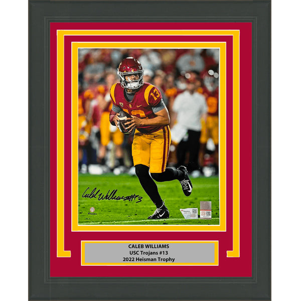 Framed Autographed Caleb Williams USC Trojans 8x10 Photo Fanatics COA