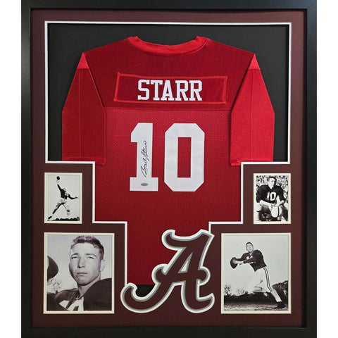 Bart Starr Autographed Signed Framed Alabama Packers Jersey STEINER
