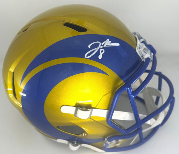 LA Rams JARED VERSE Signed Full Size FLASH Replica Speed Helmet AUTO - BAS