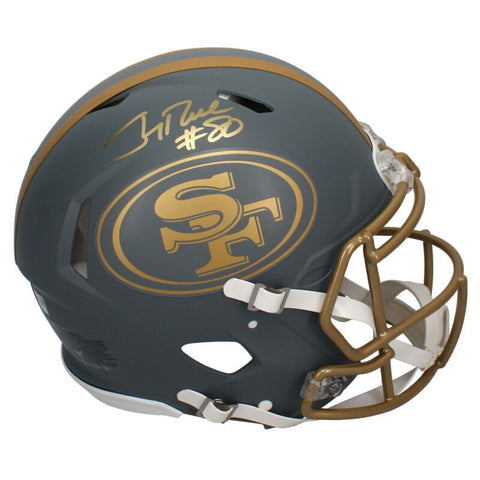 Jerry Rice Autographed San Francisco 49ers Authentic Slate Speed Helmet Fanatics