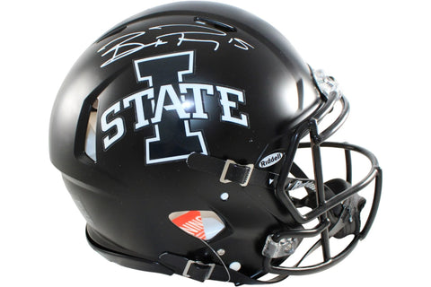 Brock Purdy Autographed Iowa State Cyclones Black Helmet Proline Beckett 58549