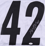 Morgan Burnett Signed Steelers White Jersey (TSE COA) Pittsburgh Strong Safety