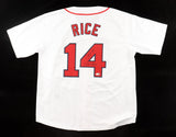 Jim Rice Signed Boston Red Sox White Jersey Inscribed HOF 09 (JSA) 1978 A.L. MVP