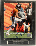Phillip Lindsay Autographed 8x10 Photo -- Denver Broncos | Display Plaque JSA COA