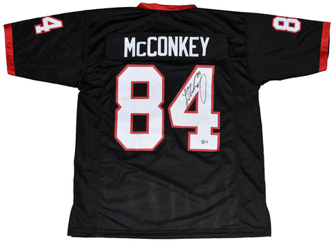 LADD McCONKEY AUTOGRAPHED GEORGIA BULLDOGS #84 BLACK JERSEY BECKETT
