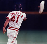 Lou Piniella Signed Reds Jersey (JSA) 1990 Cincy World Series Champs / Manager