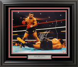 Mike Tyson Signed Framed 16x20 Photo Standing Over Beckett