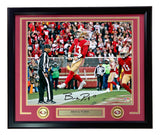Brock Purdy Signed Framed 16x20 San Francisco 49ers Photo Fanatics Screaming