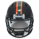 Devin Hester Autographed Miami Hurricanes Black Speed Mini Helmet Beckett