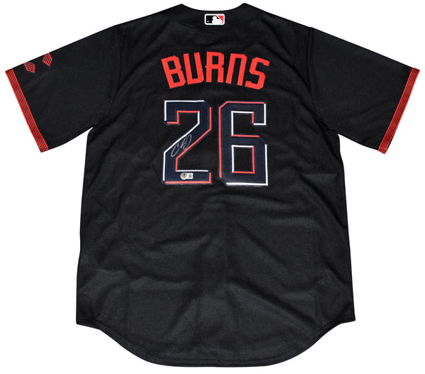 CHASE BURNS SIGNED CINCINNATI REDS #26 BLACK CITY CONNECT NIKE JERSEY BECKETT