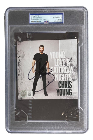 Chris Young Signed Slabbed Young Love & Saturday Nights CD Booklet PSA