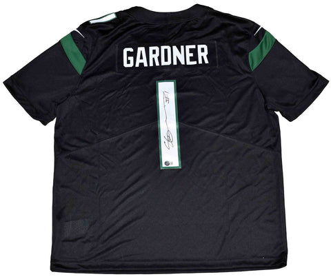 AHMAD SAUCE GARDNER SIGNED NEW YORK JETS #1 BLACK NIKE LIMITED JERSEY BECKETT