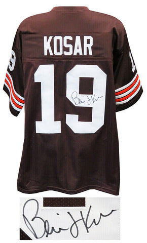 Bernie Kosar (Cleveland Browns) Signed Brown Custom Football Jersey - (SS COA)