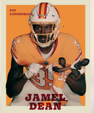 Jamel Dean Signed Tampa Bay Buccaneers Creamsicle Throwback Jersey (JSA COA) D.B