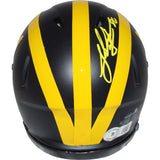Luke Schoonmaker Signed Michigan Wolverines Mini Helmet Beckett 42739