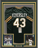 FRAMED Signed DENNIS ECKERSLEY 35x39 Oakland Green Jersey JSA COA