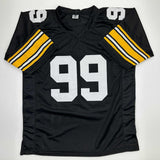 Autographed/Signed Levon Kirkland Pittsburgh Black Jersey Beckett BAS COA