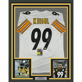 FRAMED Autographed/Signed BRETT KEISEL 33x42 Pittsburgh White Jersey JSA COA
