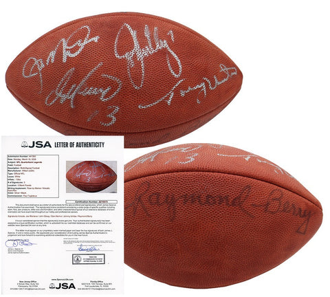 JSA Authentic NFL Football Signed by Montana, Elway, Marino, Unitas, Berry