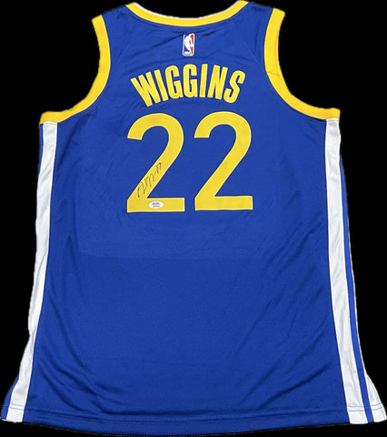 Andrew Wiggins Signed Jersey PSA Golden State Warriors Autographed