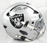 Brock Bowers Autographed Las Vegas Raiders F/S Axiom Helmet - Beckett W Holo