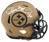 Steelers Jerome Bettis Signed Salute To Service II Speed Mini Helmet BAS Witness