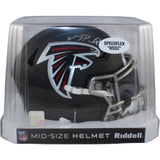 Michael Penix Autographed Atlanta Falcons Mid-Size Midi Helmet Beckett 54777