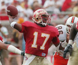 Charlie Ward Signed Florida State Seminoles Logo Football "93 Heisman"/Schwartz
