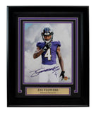 Zay Flowers Autographed Baltimore Ravens 8x10 Photo Framed Beckett 186297