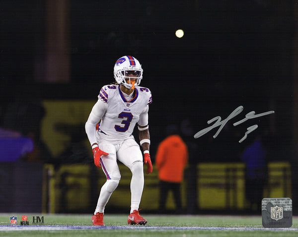 Damar Hamlin Signed Buffalo Bills White Jersey Action 8x10 Photo -(SCHWARTZ COA)