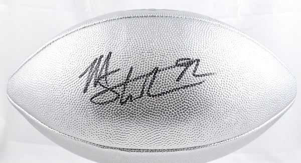 Michael Strahan Autographed Giants Replica Silver Duke Football Beckett W Holo