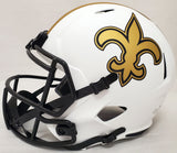 DREW BREES AUTO SAINTS LUNAR ECLIPSE WHITE FULL SIZE SPEED HELMET BECKETT 193498