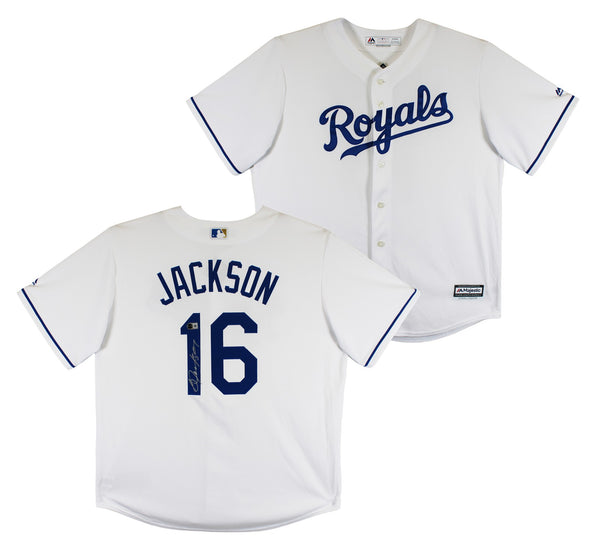 Royals Bo Jackson Authentic Signed White Majestic Cool Base Jersey BAS Witness 2