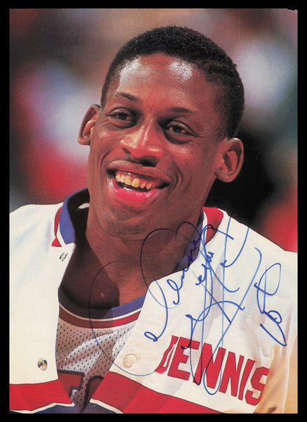 Dennis Rodman Autographed 8x11 Magazine Page Photo Detroit Pistons SKU #248790