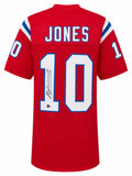 Mac Jones (PATRIOTS) Signed Red Custom Football Jersey - (BECKETT COA)