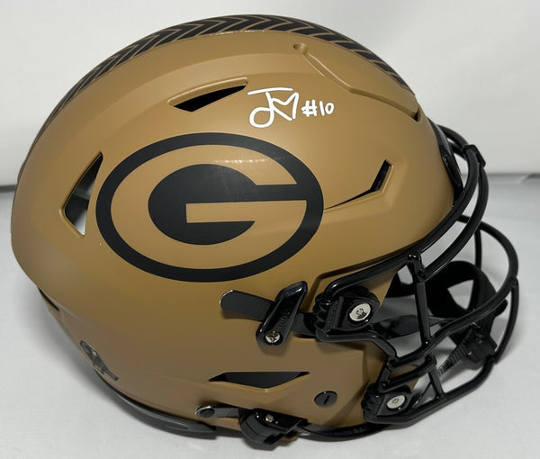 Packers JORDAN LOVE Signed Full Size 2023 SALUTE Spd Flex Authentic Helmet AUTO
